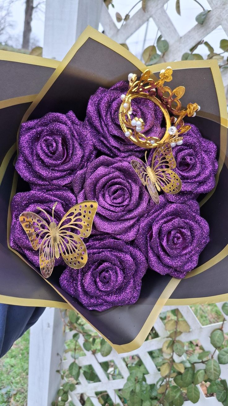7 Glitter Flower Bouquet